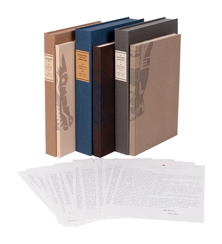 [PERISHABLE PRESS]. Three works published by The Perishable Press, Mount Hebron, Wisconsin, ALL THE BINDER'S COPIES, comprising:
