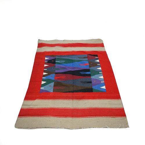 Mexican Tribal Wool Blanket/Rug