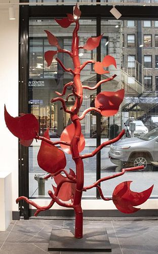 Judith Brown "Red Tree" Monumental Metal Sculpture