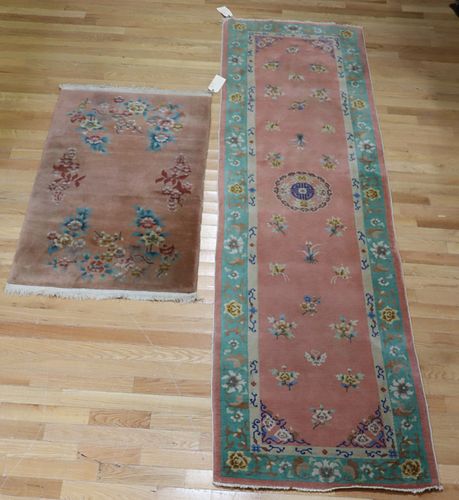 2 Art Deco Finely Hand Woven Chinese Carpets.