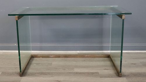 Midcentury Glass And Metal Desk