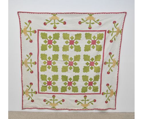Applique Quilt with Tulips