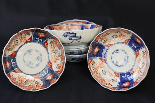 Five Japanese Imari Bowls