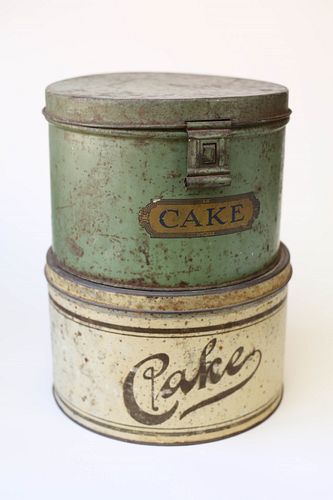 Two Antique Cake Tins