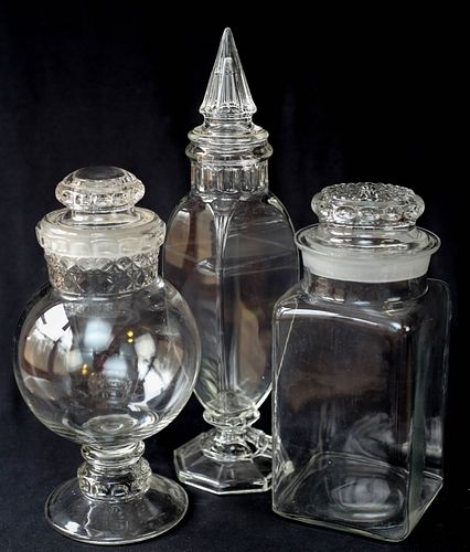 Three Country Store Glass Containers