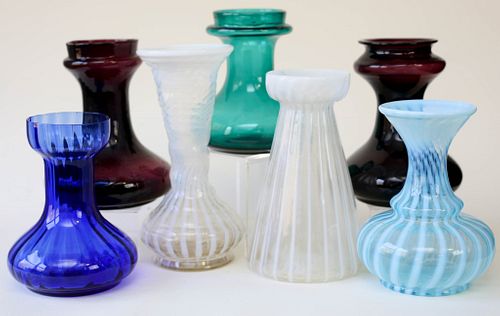 Seven Glass Vases