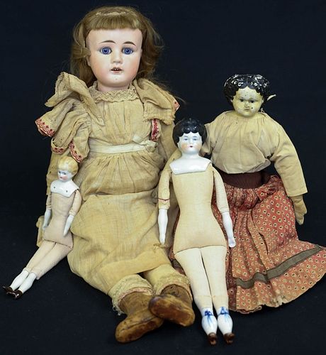 Four Antique Dolls