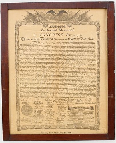 Printed Declaration of Independence