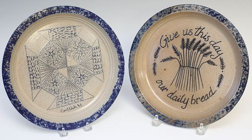 Two Eldreth Pottery Pie Dishes