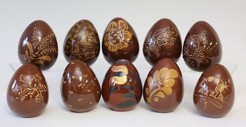 Eldreth Pottery Redware Eggs