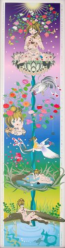 Large Chiho Aoshima "Ornamental Hairpin of the Rose" Print