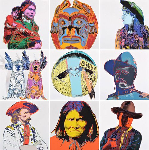 10 Andy Warhol "Cowboys & Indians" Portfolio Screenprints