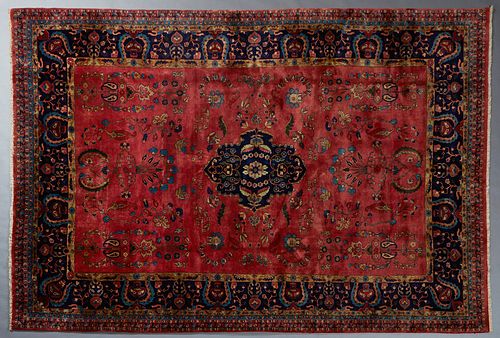 Hand MadeSemi-Antique Sarouk Carpet, 9' x 12'.