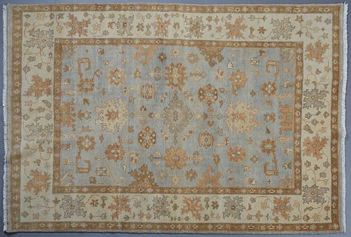 Turkish Angora Oushak Carpet, 6' 1 x 9'.