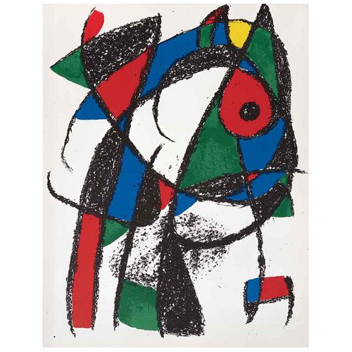 JOAN MIRÓ, Litografía original I, from the suite of 12 litografías originales, 1972, Unsigned, Lithography without print number, 12.4 x 19.2" (31.5 x 