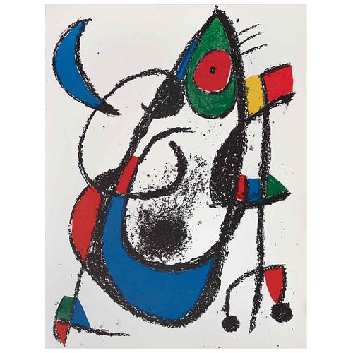 JOAN MIRÓ, Litografía original XI, from the suite of 12 Litografías originales, 1972, Unsigned, Lithography without print number, 12.4 x 19.5" (31.7 x