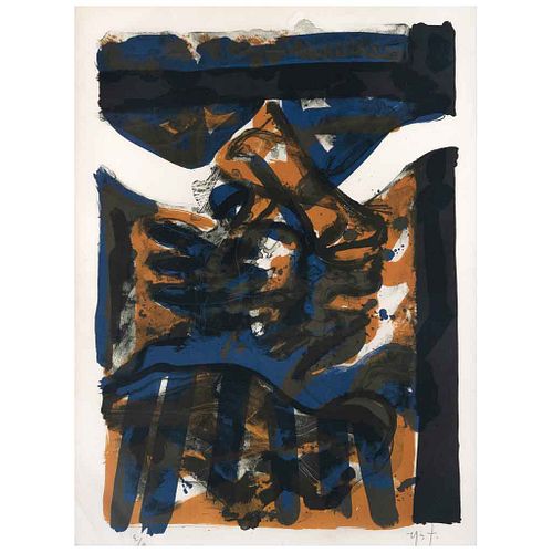 RODOLFO NIETO, Abstracción, Signed, Lithography E / A, 23.6 x 16.1" (60 x 41 cm)