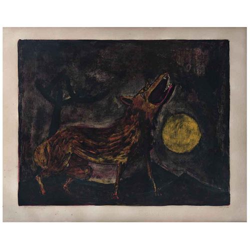 RUFINO TAMAYO, Coyote, 1950, Signed, Lithography 100 / 100, 16.4 x 21" (41.7 x 53.5 cm)