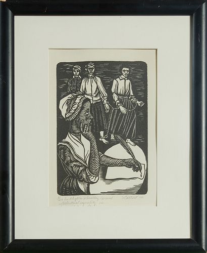 Elizabeth Catlett (1915–2012, American), "I'm Phillis Wheatley, I proved Intellectual Inequality in the Midst of Slavery," 1946, linocut on paper, edi