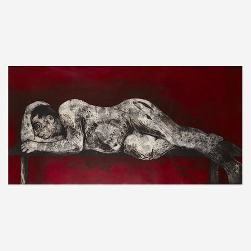 William Kentridge (South African, b. 1955) Sleeper Red from Sleeper Series