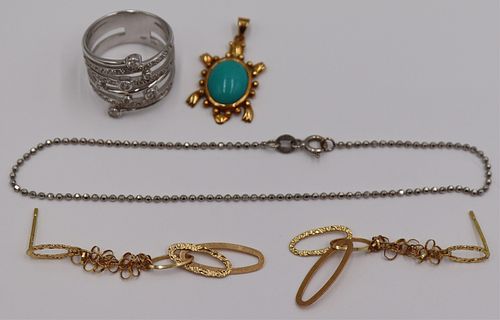JEWELRY. Assorted Grouping of 18kt Gold Jewelry.