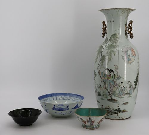Antique Asian Porcelain & Jade Grouping.