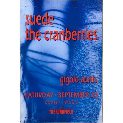 Suede/The Cranberries and Cracker Concert Posters