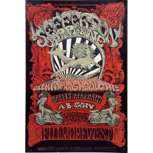 Jefferson Airplane/ A.B. Skhy Recording Live Concert Poster