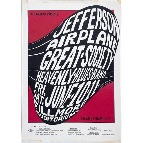 Jefferson Airplane/Great Society Concert Poster