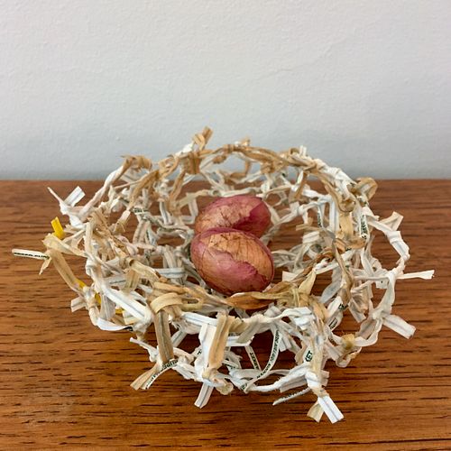 Twist Tie Nest with Rose Petal Eggs