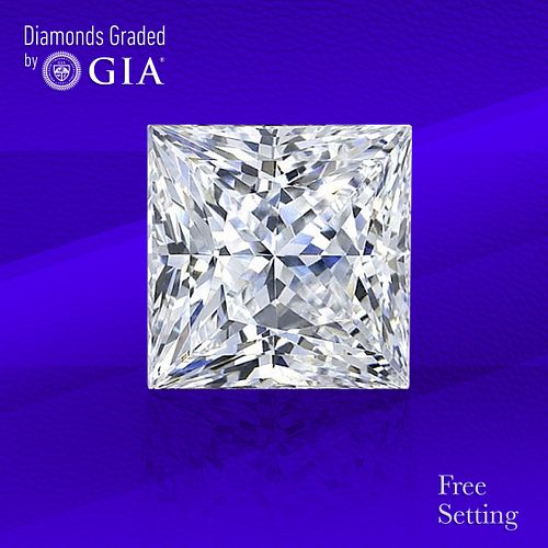 1.67 ct, E/VS2, Princess cut GIA Graded Diamond. Unmounted. Appraised Value: $24,300 