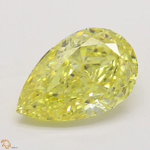 2.20 ct, Natural Fancy Vivid Yellow Even Color, VVS1, Pear cut Diamond (GIA Graded), Unmounted, Appraised Value: $164,100 