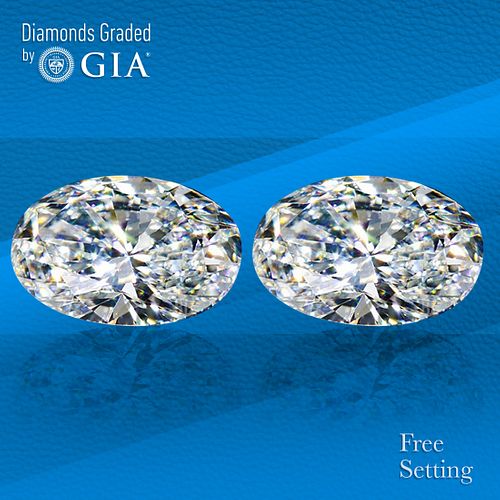 7.26 carat diamond pair Oval cut Diamond GIA Graded 1) 3.54 ct, Color D, IF 2) 3.72 ct, Color D, IF. Unmounted. Appraised Value: $710,600 
