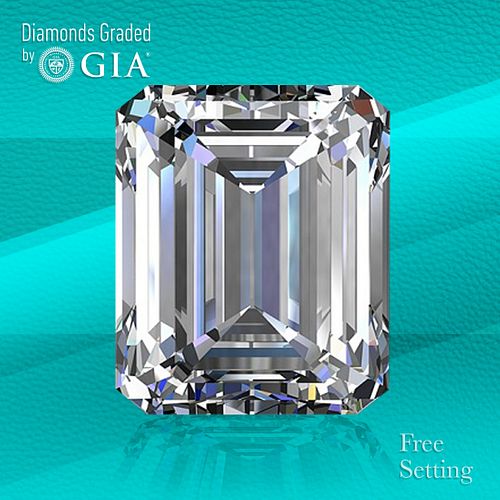 10.02 ct, E/VVS2, Emerald cut GIA Graded Diamond. Unmounted. Appraised Value: $2,571,000 
