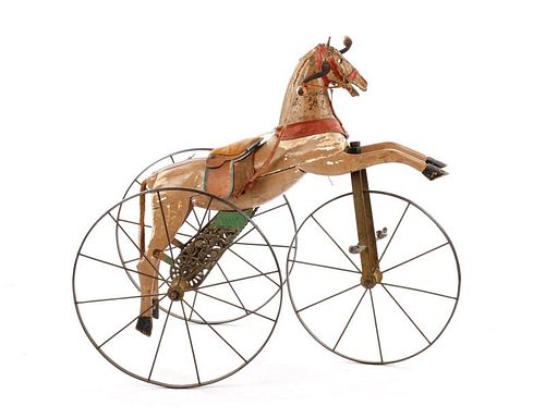19th Century Painted Child's Tricycle Velocipede