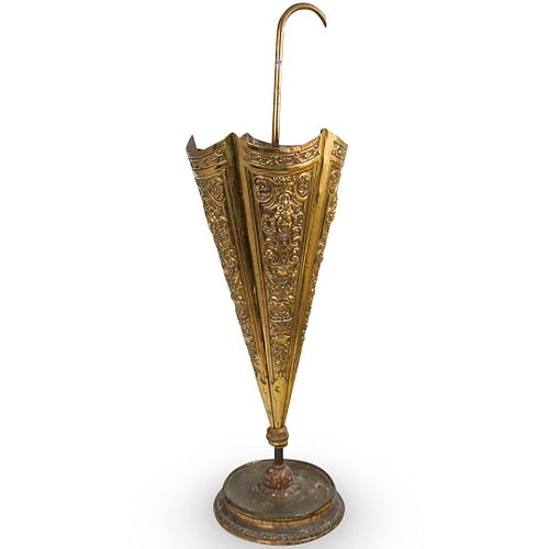 Brass Art Nouveau Umbrella Holder