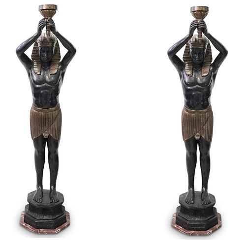 (2 Pc) Pair of Egyptian Revival Lamps