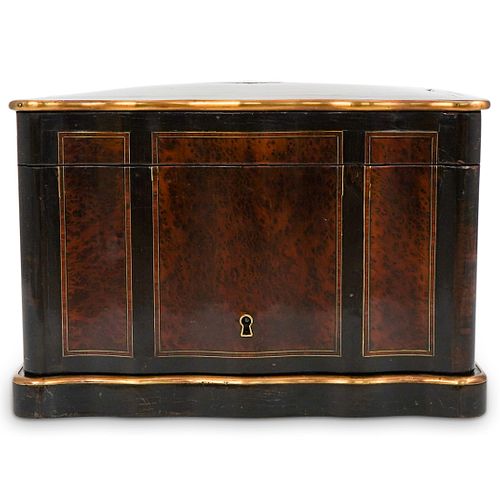 Humidor Boulle Marquetry Wood Cigar Box