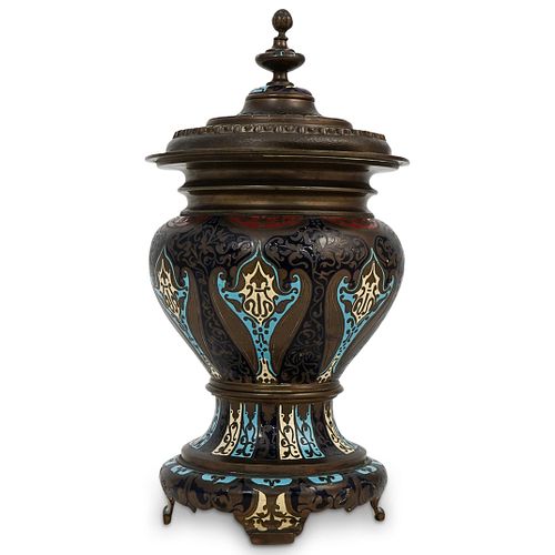 Antique French Champleve Urn