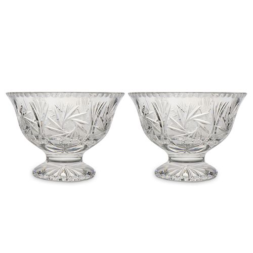 Pair Of Crystal Centerpiece Bowls
