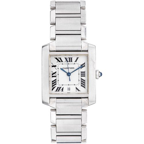 CARTIER TANK FRANÇAISE WATCH IN STEEL REF. 2302 Movement: automatic