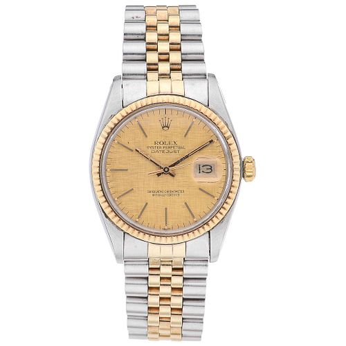 ROLEX OYSTER PERPETUAL DATEJUST WATCH IN STEEL AND 14K YELLOW GOLD REF. 16013, CA. 1978 - 1979  Movement: automatic