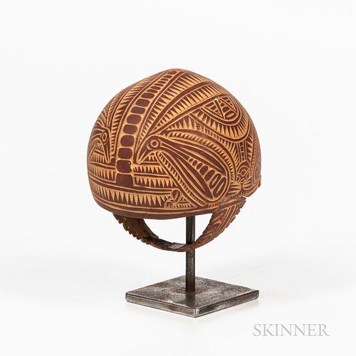 Carved New Guinea Coconut Cup