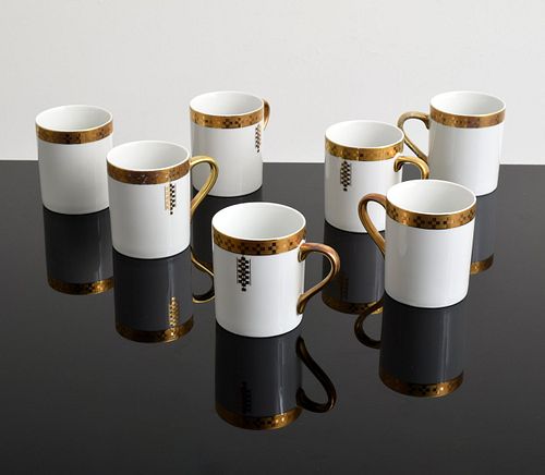 7 Frank Lloyd Wright Coffee Mugs, Paige Rense Noland Estate