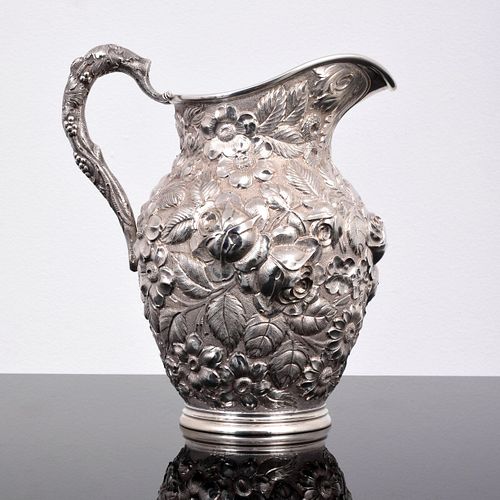 Schofield Sterling Silver Hand Chased & Repousse Pitcher