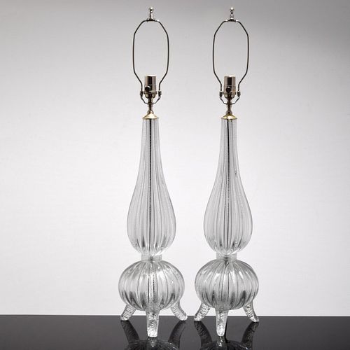 Pair of Lamps, Manner of Barovier & Toso
