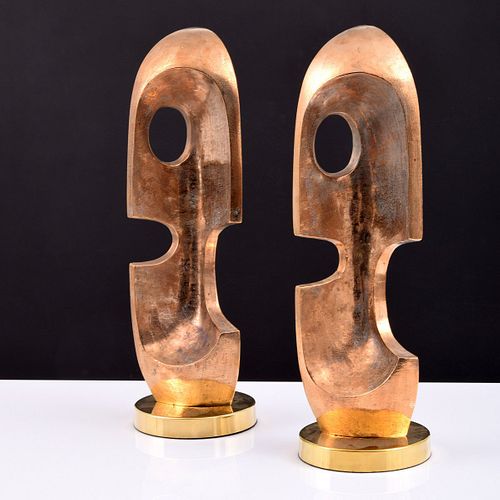 2 Signed Abstract Sculptures