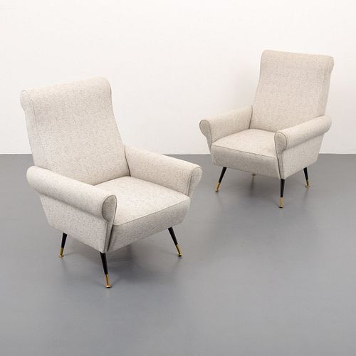 Pair of Lounge Chairs, Manner of Marco Zanuso