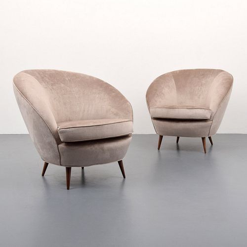 Pair of Lounge Chairs, Manner of Ico Parisi