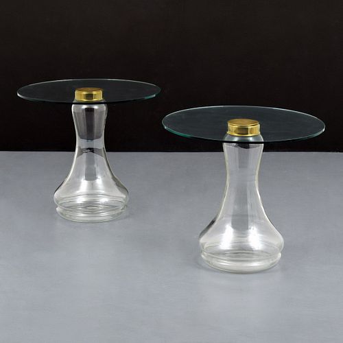 Pair of End Tables, Manner of Fontana Arte